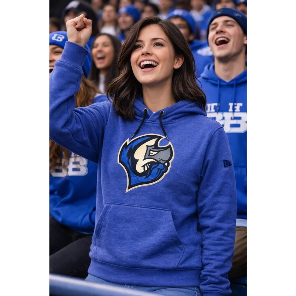 New Era Buffalo Bulls Hoodie 2XL Blue NCAA Pullover - Picture 5 of 5